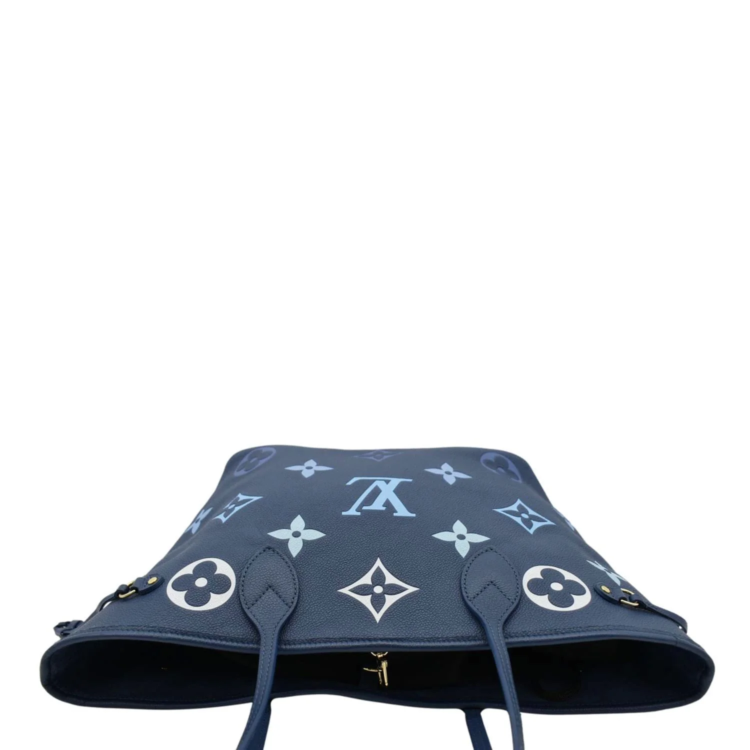 LOUIS VUITTON Neverfull MM Monogram Empreinte Tote Bag Gradient Blue - Image 5