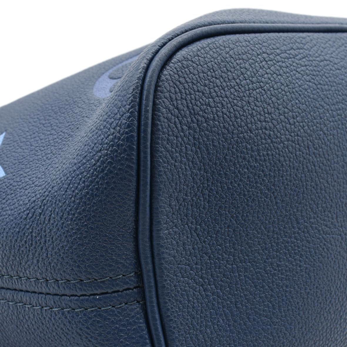 LOUIS VUITTON Neverfull MM Monogram Empreinte Tote Bag Gradient Blue - Image 9