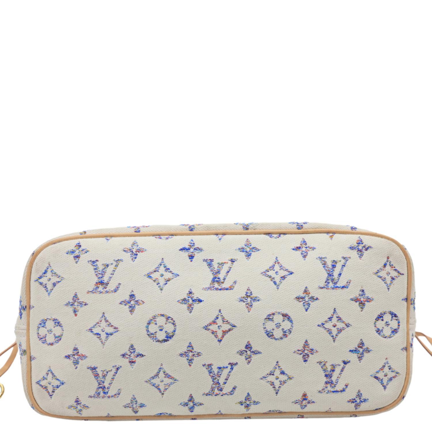 LOUIS VUITTON Neverfull MM Monogram Jacquard Shoulder Bag Beige - Image 13