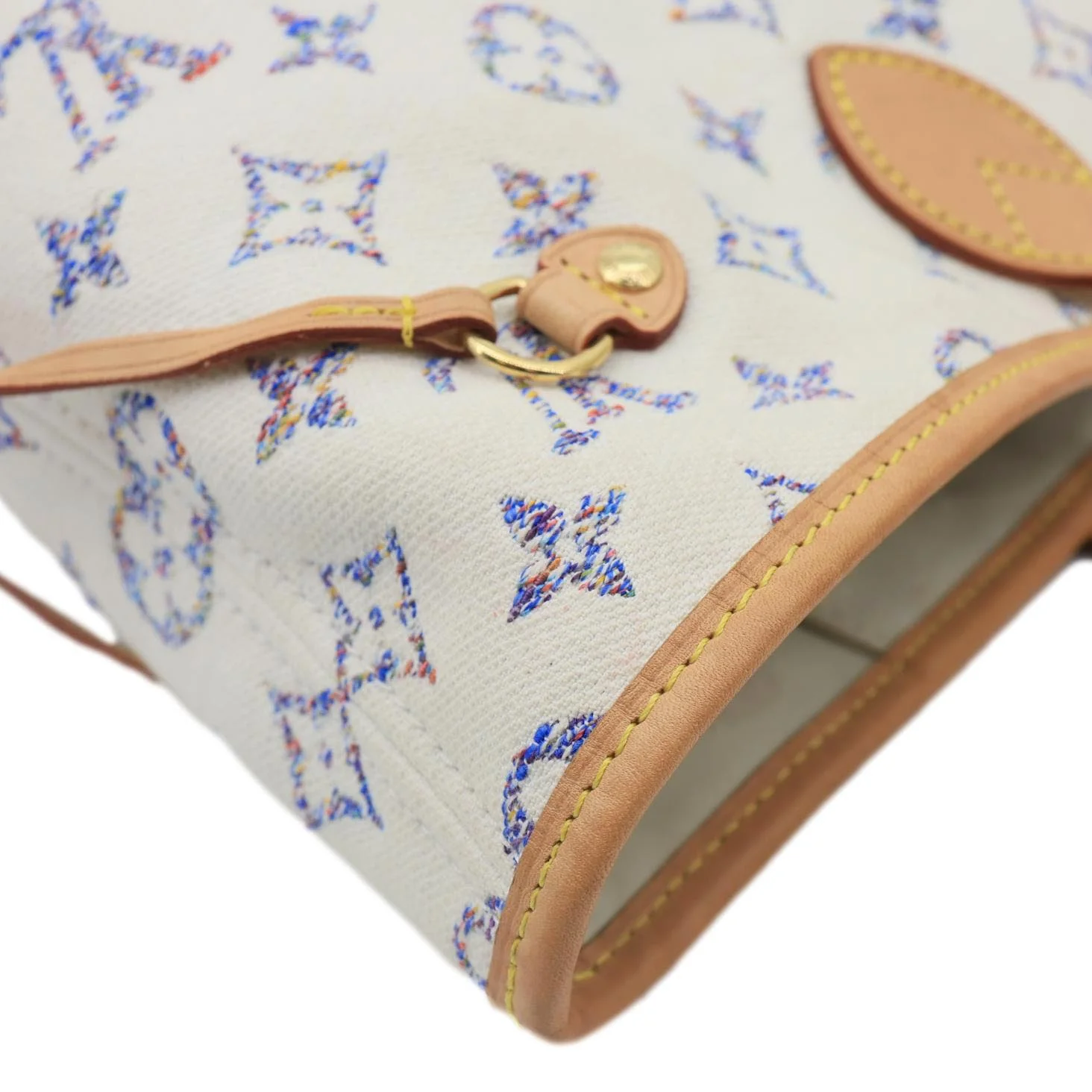 LOUIS VUITTON Neverfull MM Monogram Jacquard Shoulder Bag Beige - Image 8