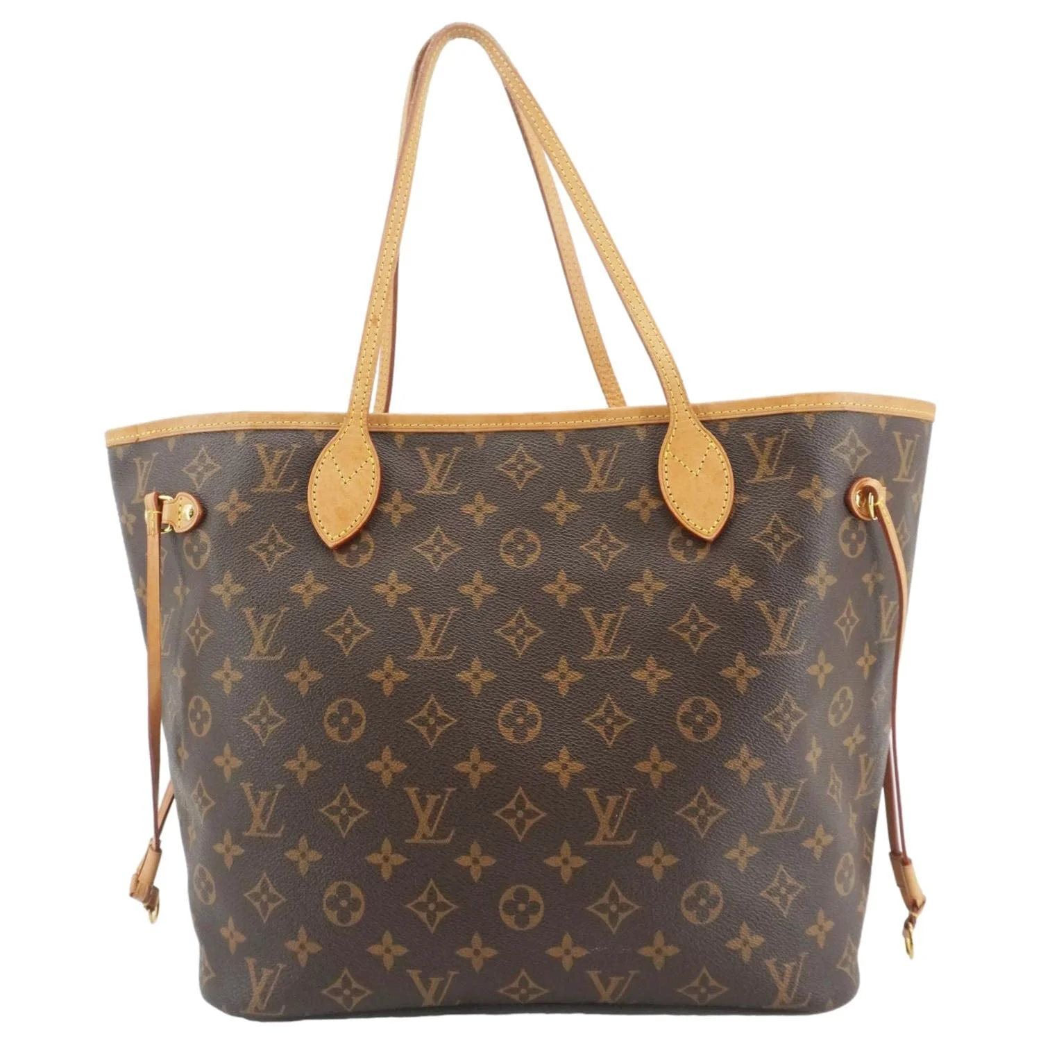 LOUIS VUITTON Neverfull MM Monogram Canvas Shoulder Bag Brown - Image 3