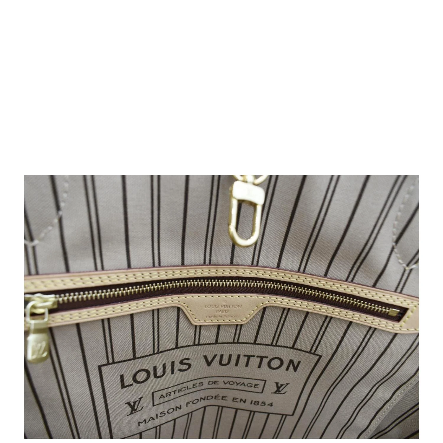 LOUIS VUITTON Neverfull MM Monogram Canvas Tote Bag Brown - Image 11