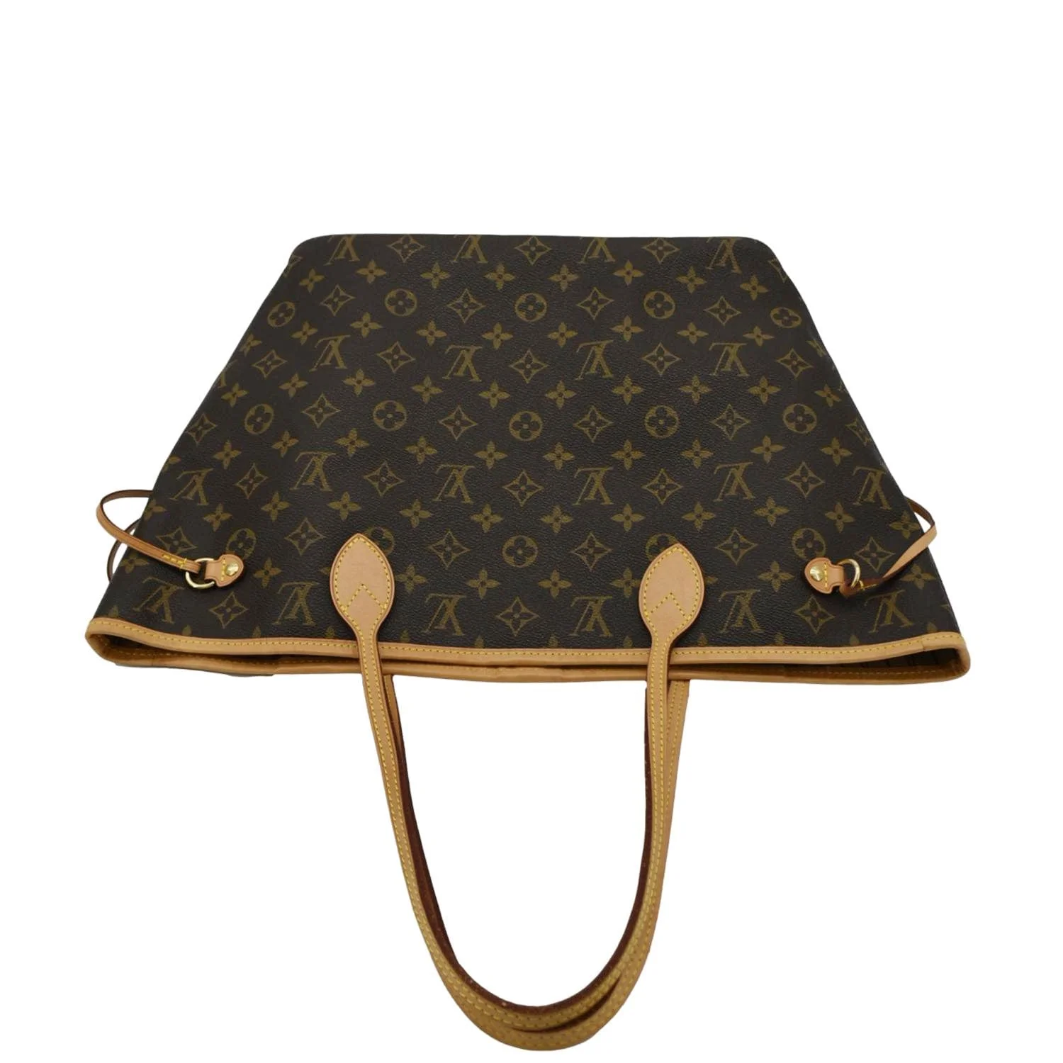 LOUIS VUITTON Neverfull MM Monogram Canvas Tote Bag Brown - Image 4