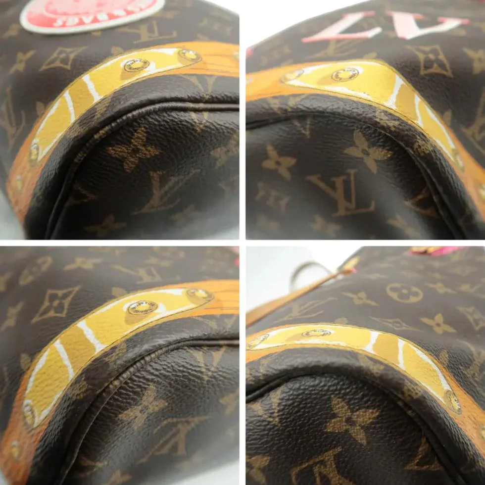 LOUIS VUITTON Neverfull MM Monogram Canvas Tote Bag Brown - Image 8