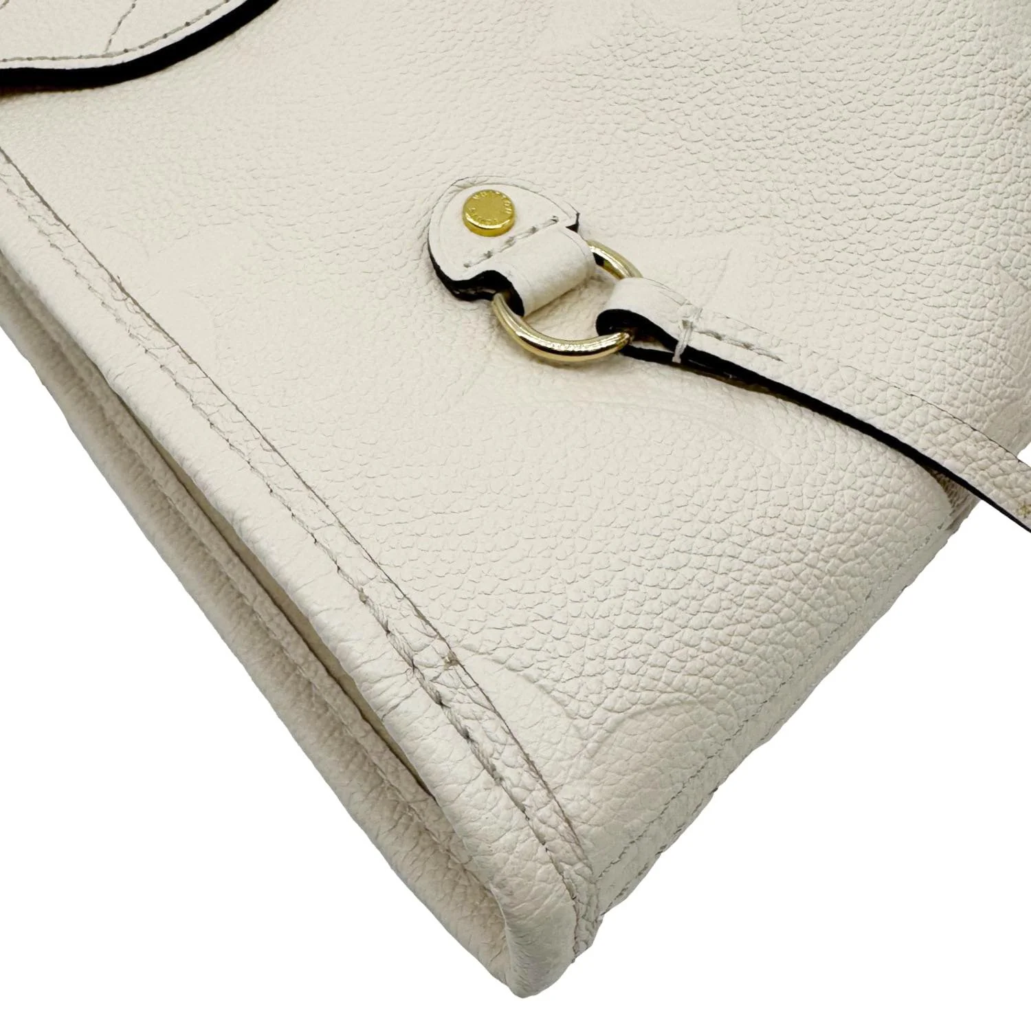 LOUIS VUITTON Neverfull MM Empreinte Leather Tote Shoulder Bag Cream - Image 7