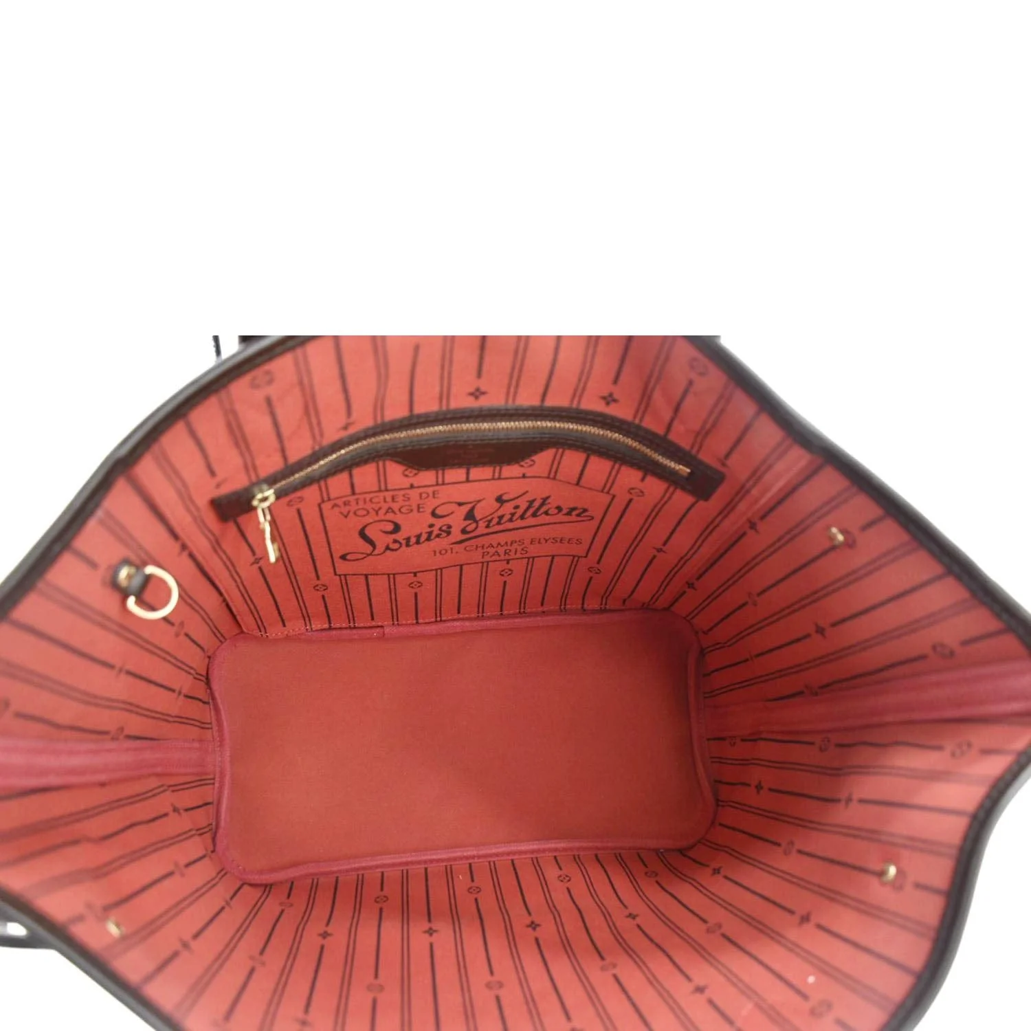 LOUIS VUITTON Neverfull MM Damier Ebene Tote Bag Brown - Image 10