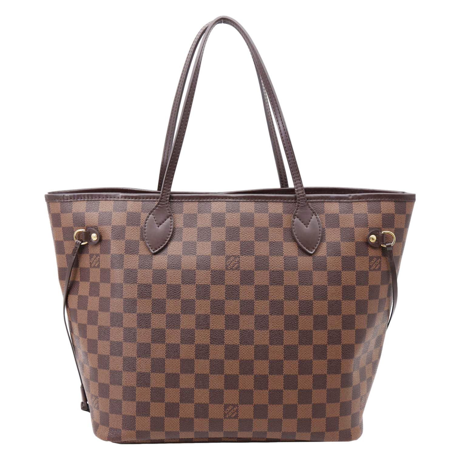 LOUIS VUITTON Neverfull MM Damier Ebene Shoulder Bag Brown - Image 3