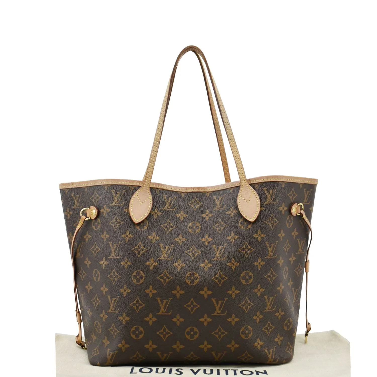 LOUIS VUITTON Neverfull MM Monogram Canvas Shoulder Bag Brown - Image 3