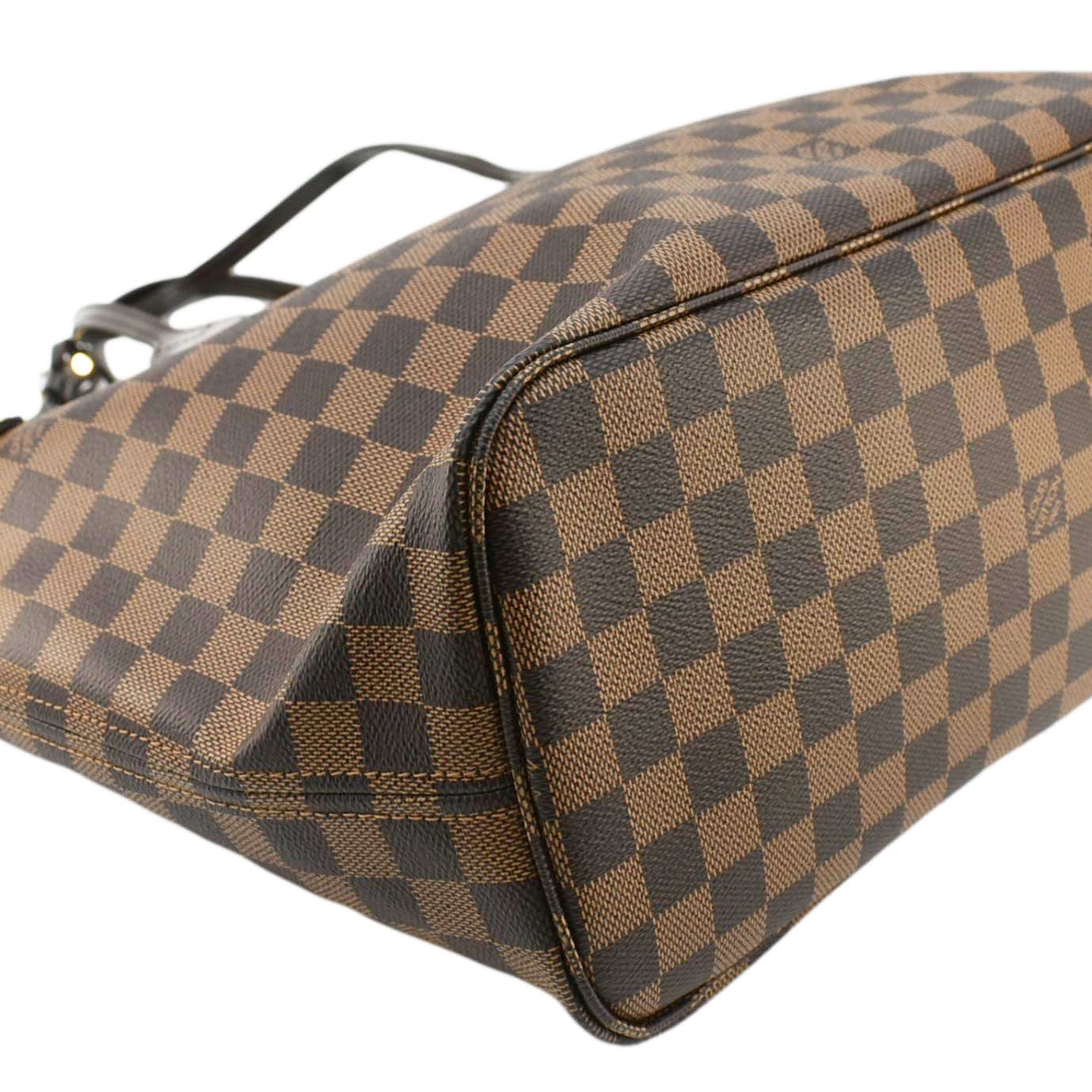 LOUIS VUITTON Neverfull MM Damier Ebene Shoulder Bag Brown - Image 9