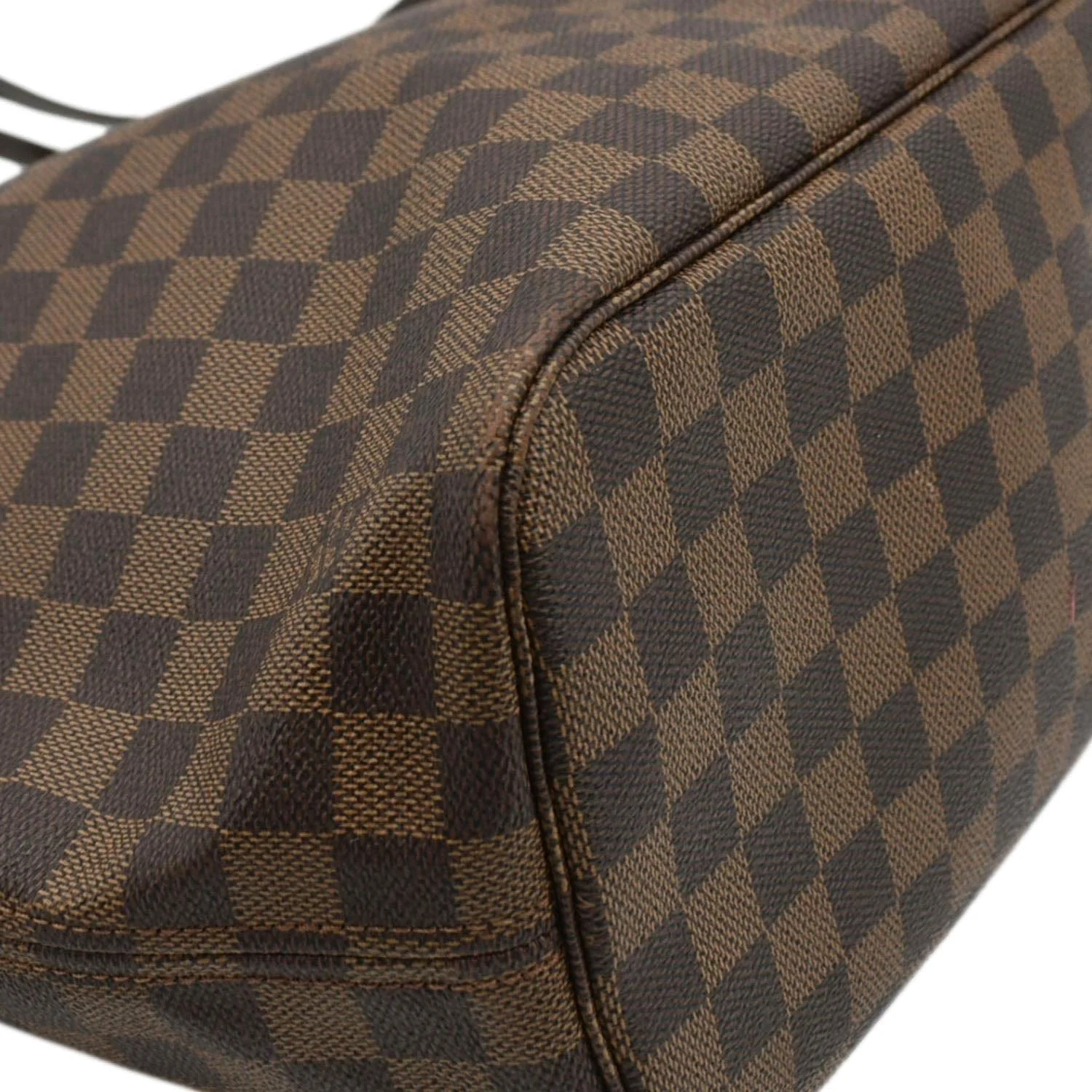 LOUIS VUITTON Neverfull MM Damier Ebene Shoulder Bag Brown - Image 10
