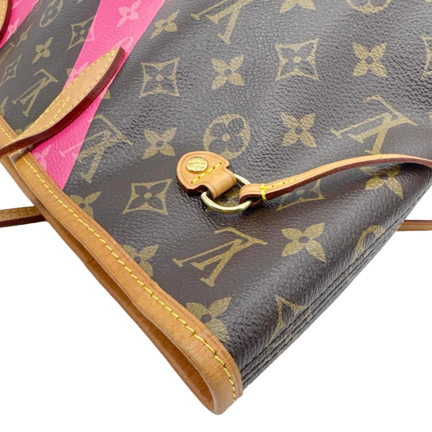 LOUIS VUITTON Neverfull MM V Monogram Canvas Tote Bag Brown - Image 7