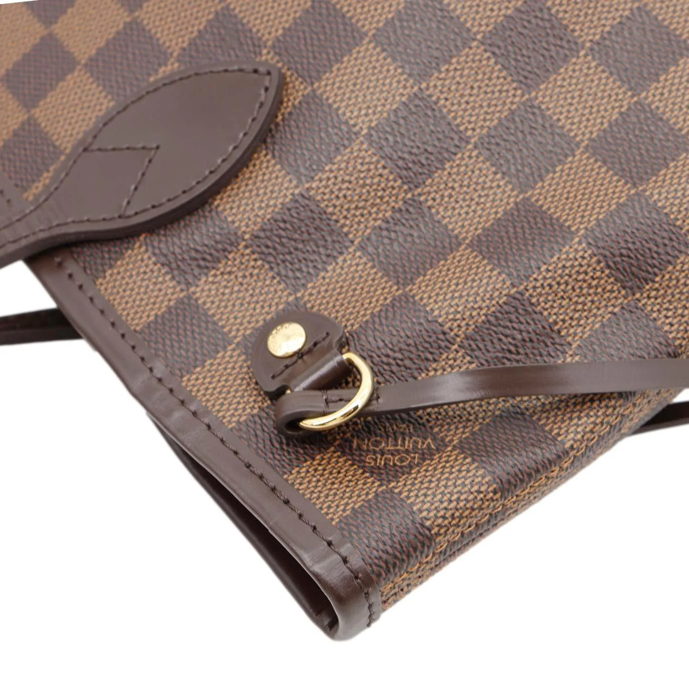 LOUIS VUITTON Neverfull PM Damier Ebene Shoulder Bag Brown - Image 6