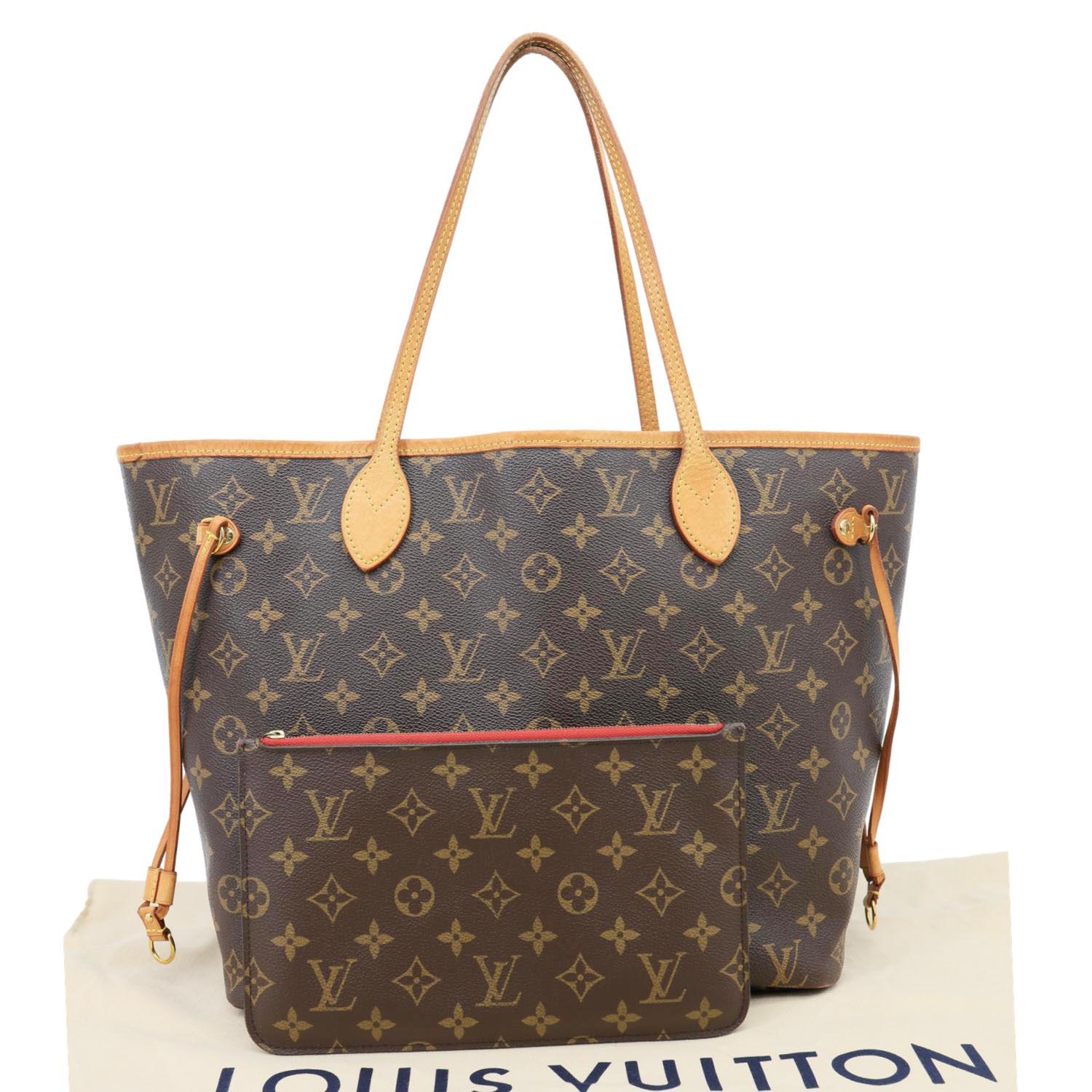 LOUIS VUITTON Neverfull MM Monogram Canvas Shoulder Bag Brown - Image 3