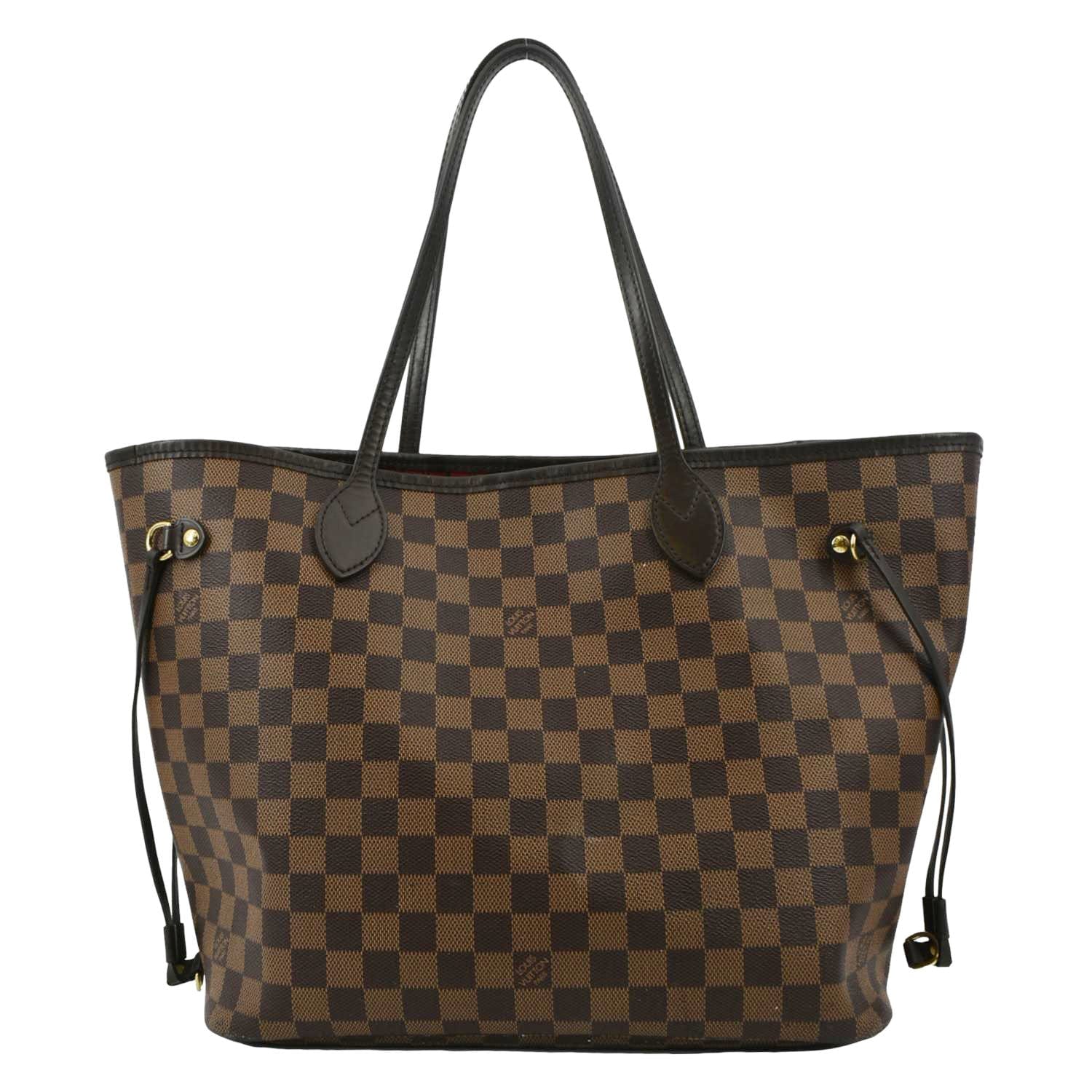 LOUIS VUITTON Neverfull MM Damier Ebene Shoulder Bag Brown - Image 3