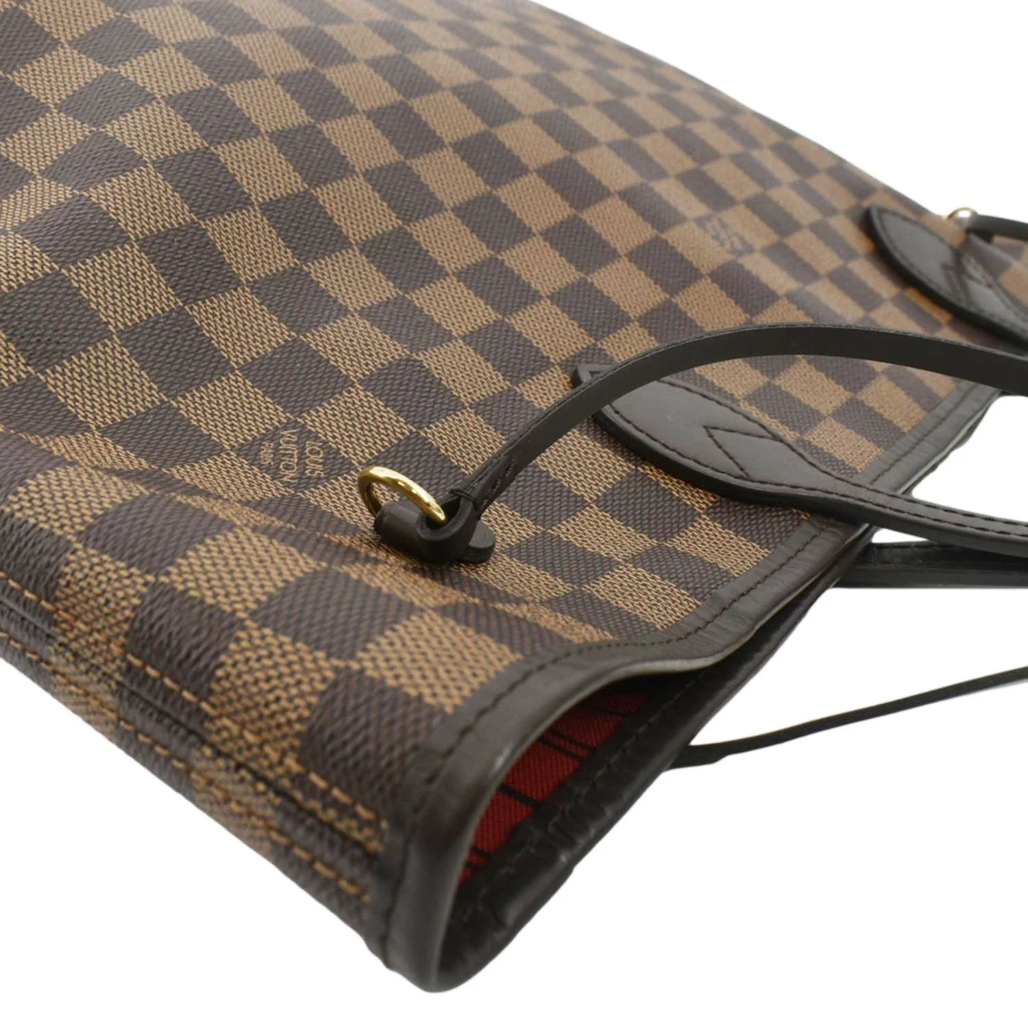 LOUIS VUITTON Neverfull MM Damier Ebene Shoulder Bag Brown - Image 5