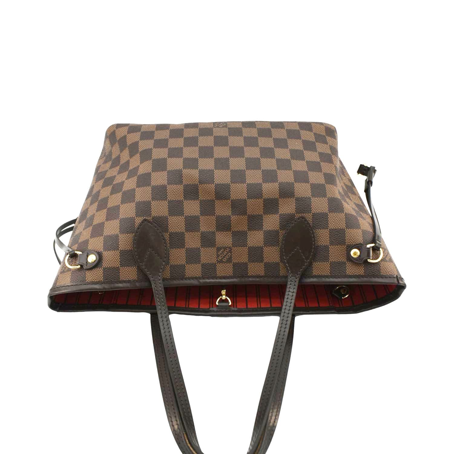 LOUIS VUITTON Neverfull PM Damier Ebene Tote Shoulder Bag Brown - Image 4
