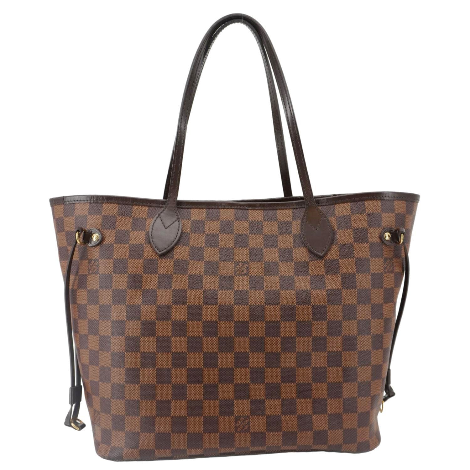 LOUIS VUITTON Neverfull MM Damier Ebene Shoulder Bag Brown - Image 3