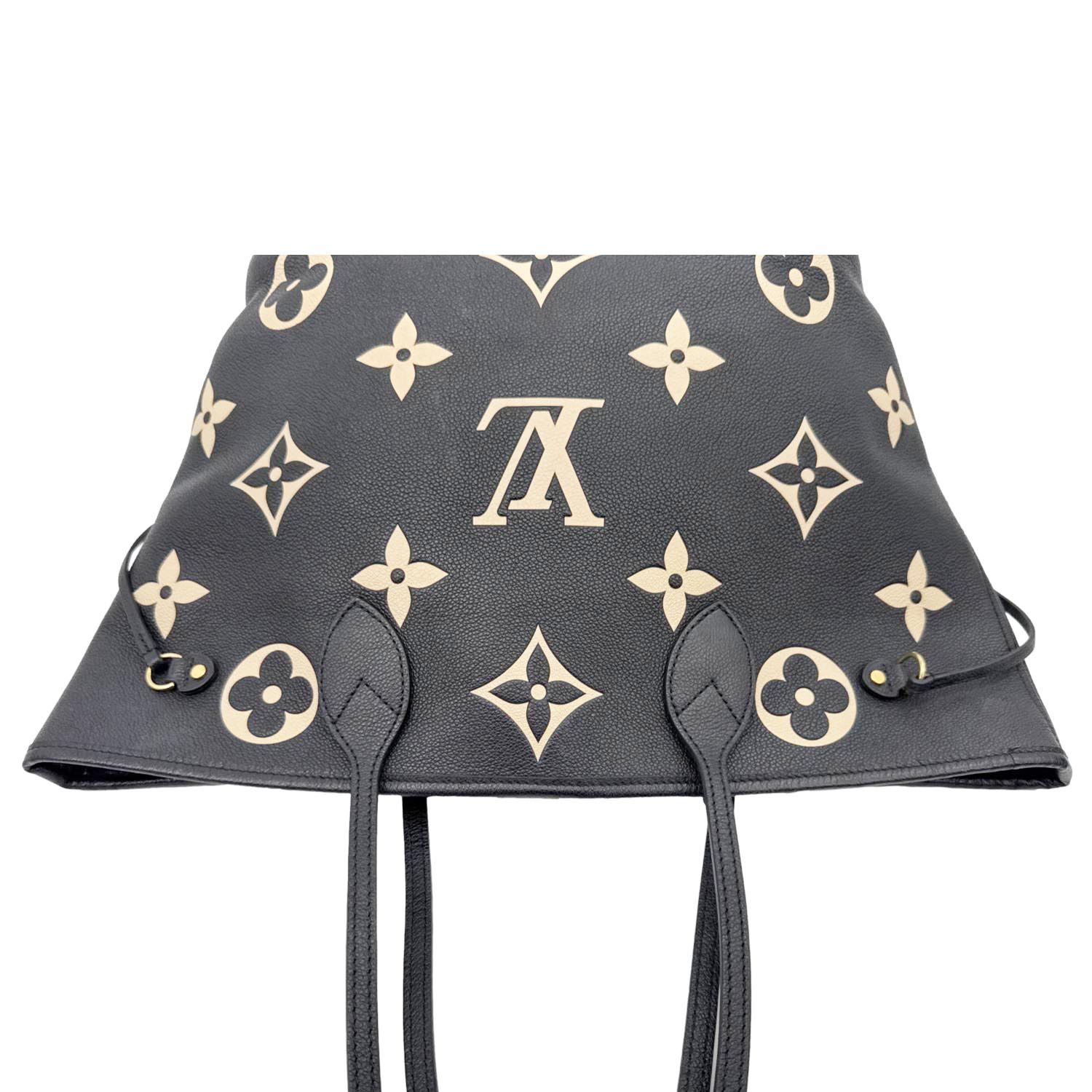 LOUIS VUITTON Neverfull MM Monogram Empreinte Leather Shoulder Bag Bicolor - Image 5