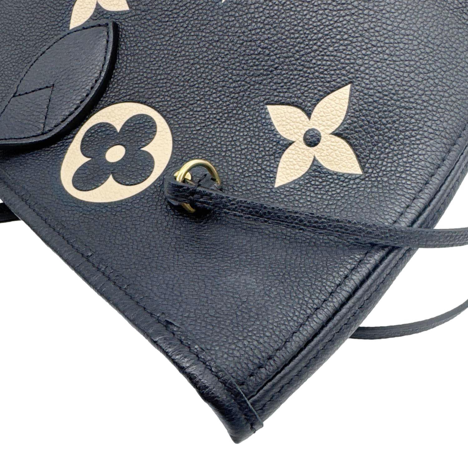 LOUIS VUITTON Neverfull MM Monogram Empreinte Leather Shoulder Bag Bicolor - Image 7