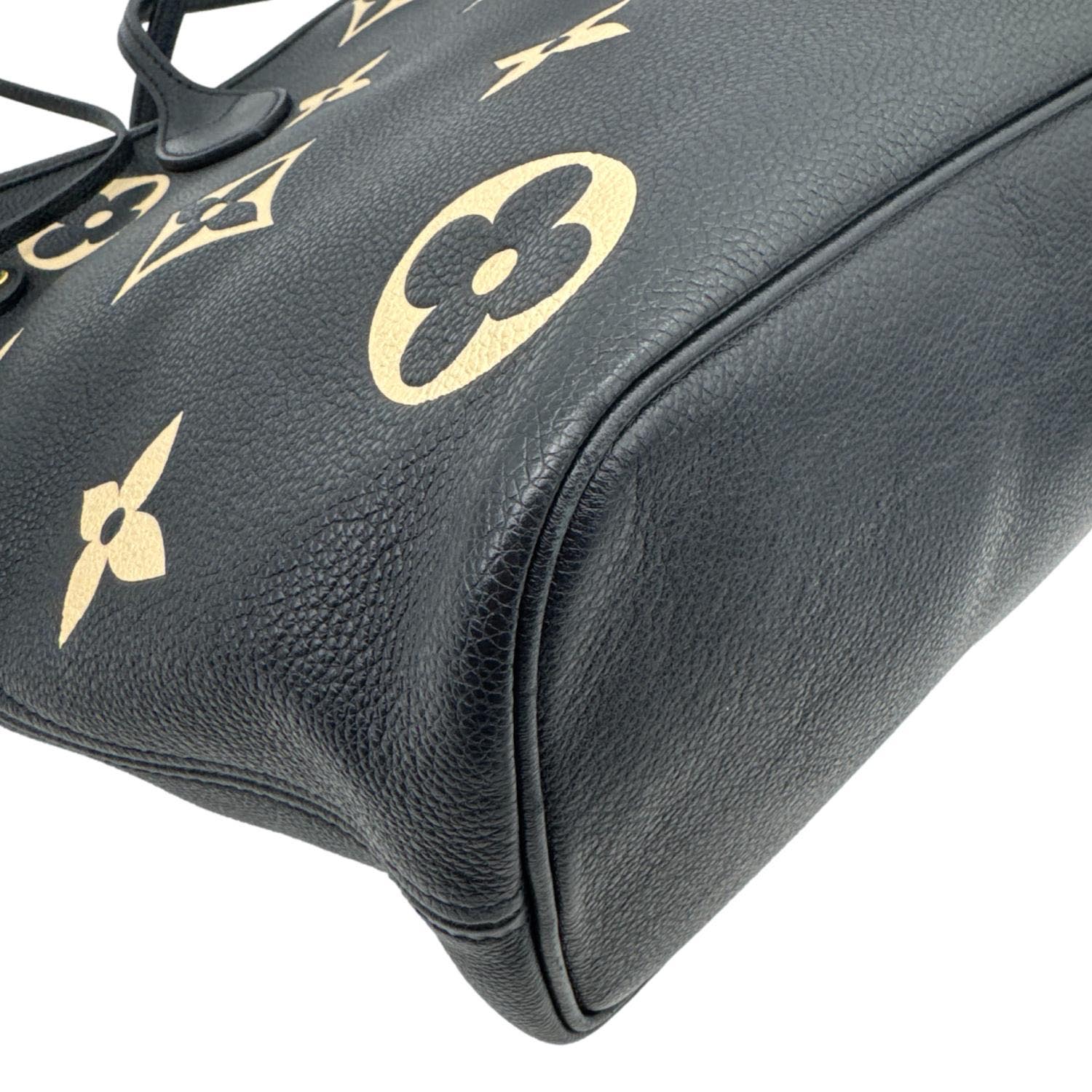 LOUIS VUITTON Neverfull MM Monogram Empreinte Leather Shoulder Bag Bicolor - Image 9