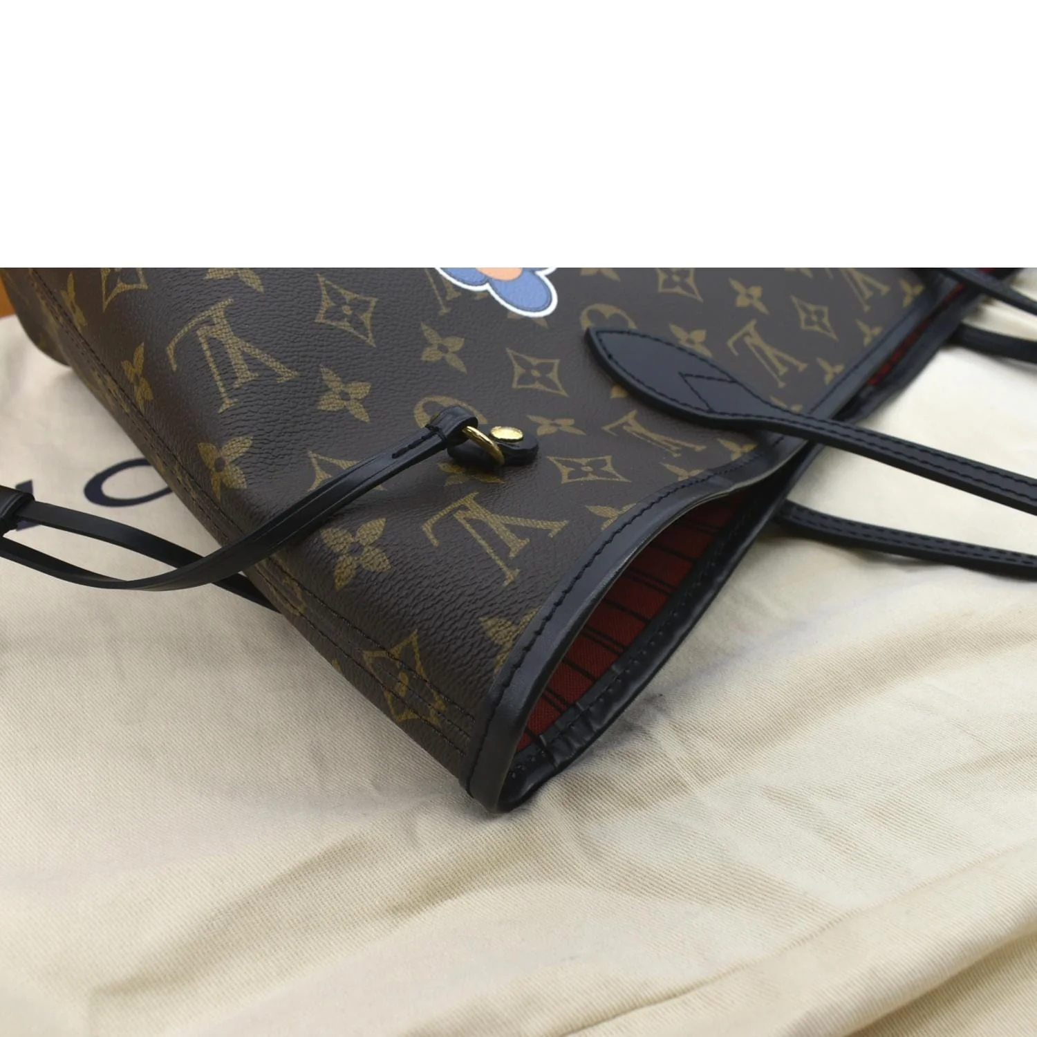 LOUIS VUITTON Neverfull Patches MM Monogram Canvas Tote Bag Brown - Image 7