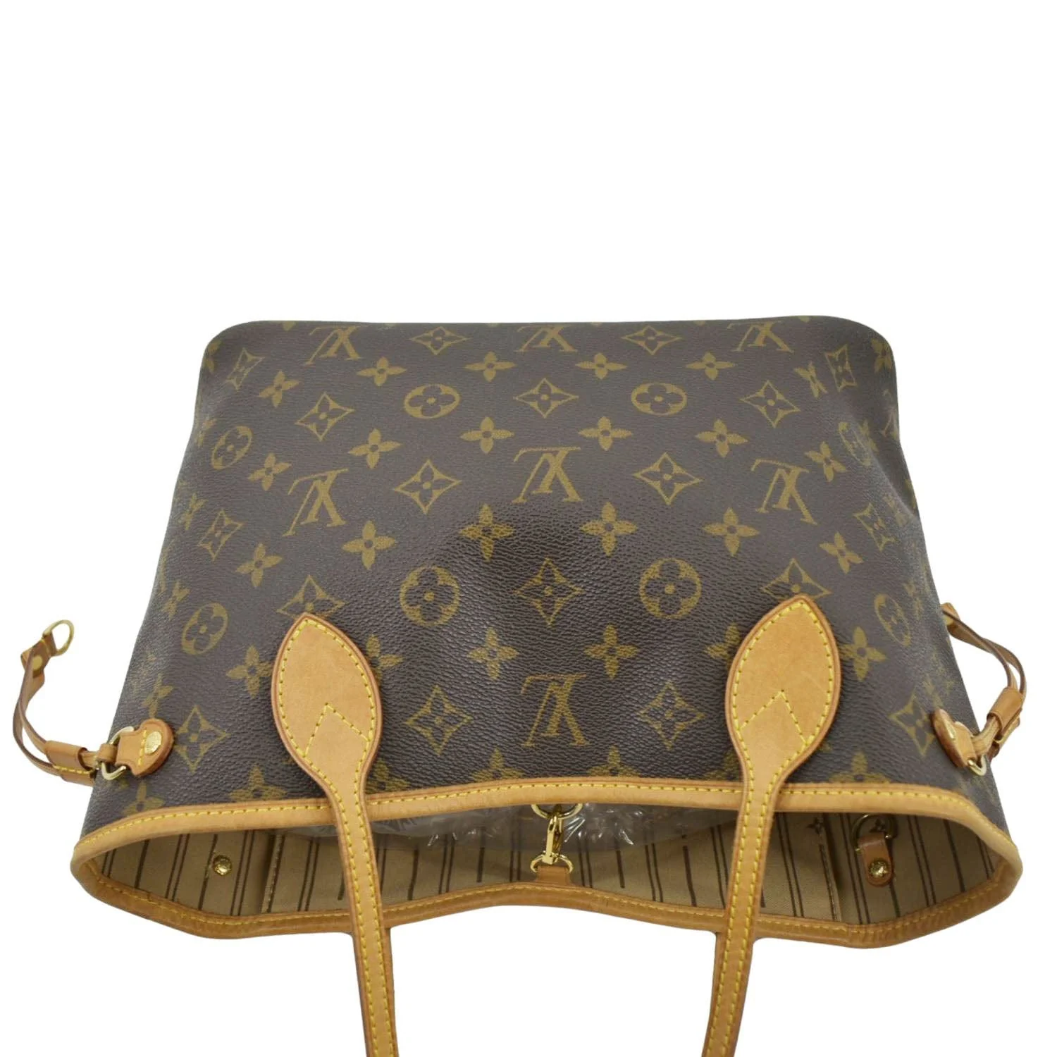 LOUIS VUITTON Neverfull PM Monogram Canvas Tote Bag Brown - Image 4