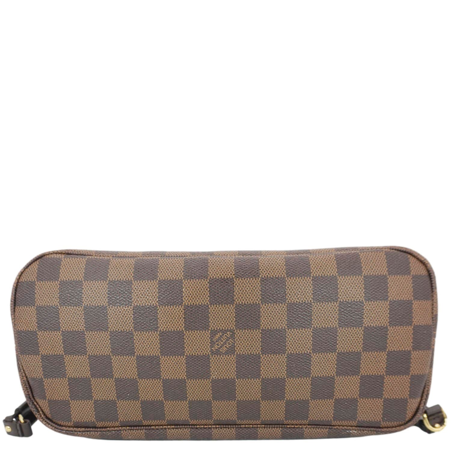 LOUIS VUITTON Neverfull PM Damier Ebene Tote Shoulder Bag Brown - Image 9