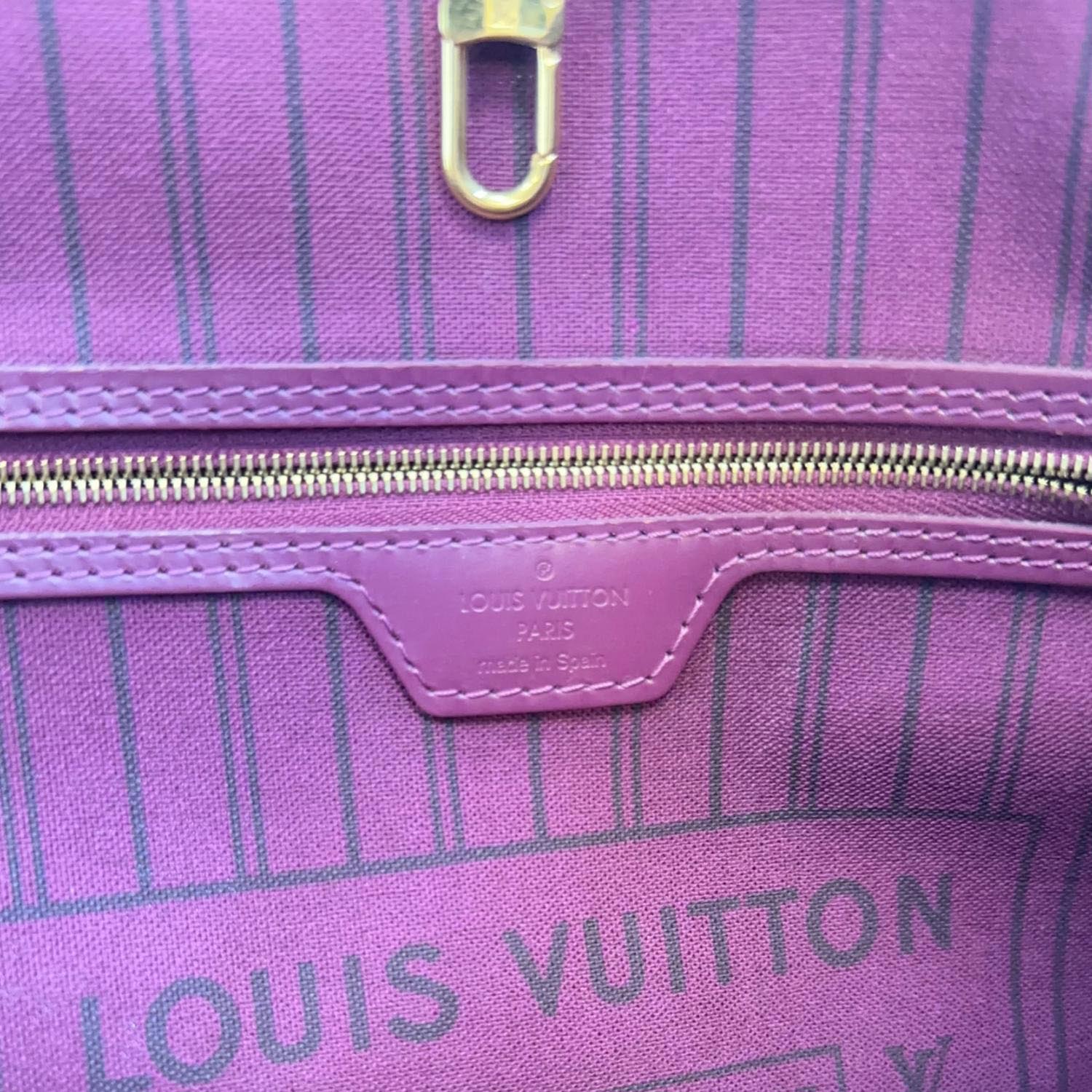 LOUIS VUITTON Neverfull MM Totem Monogram Canvas Shoulder Bag Magenta - Image 11