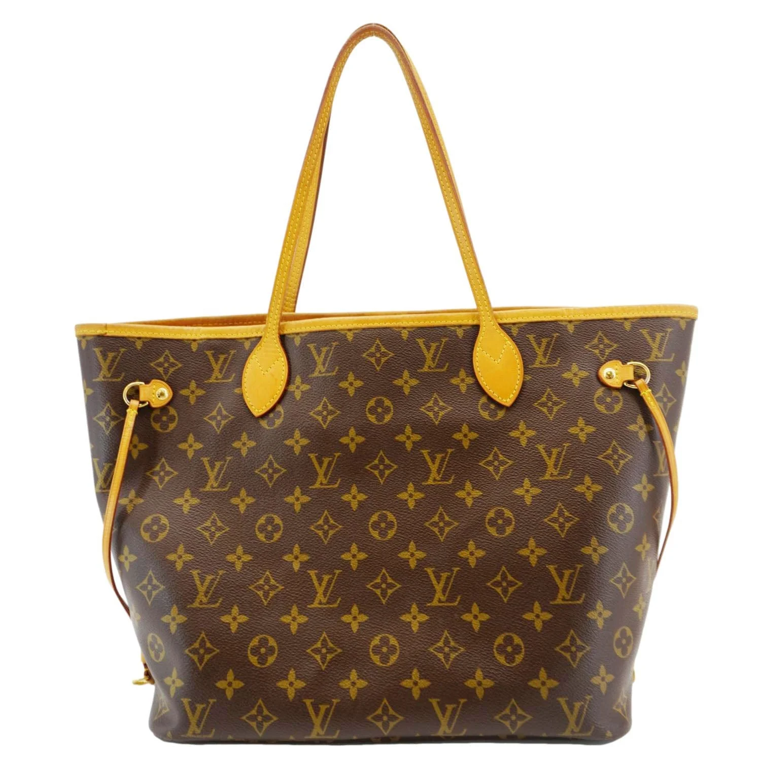 LOUIS VUITTON Neverfull MM V Monogram Canvas Tote Bag Brown - Image 3