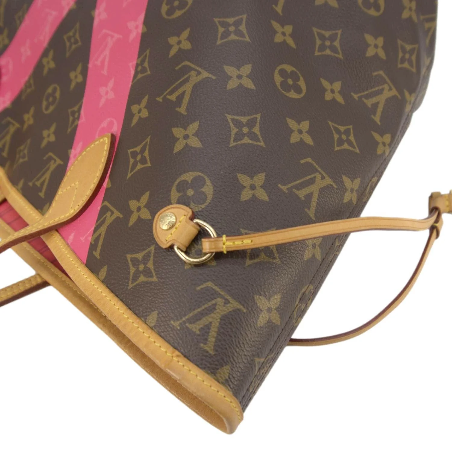 LOUIS VUITTON Neverfull MM V Monogram Canvas Tote Bag Brown - Image 7