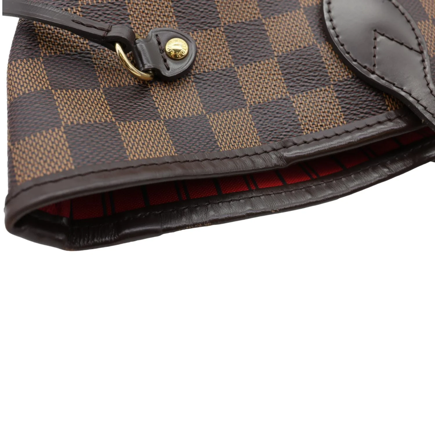 LOUIS VUITTON Neverfull MM Damier Ebene Tote Bag Brown - Image 16