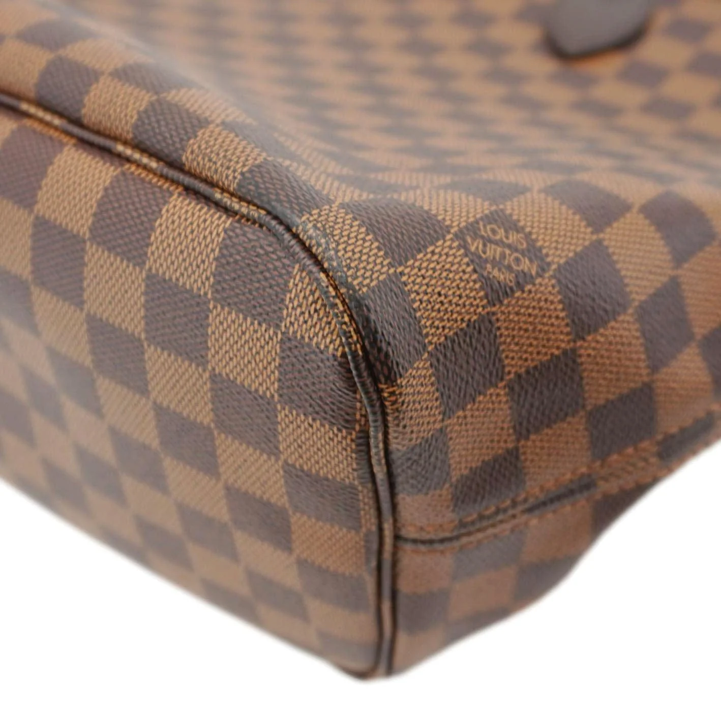 LOUIS VUITTON  Neverfull MM Damier Ebene Shoulder Bag Brown - Image 8