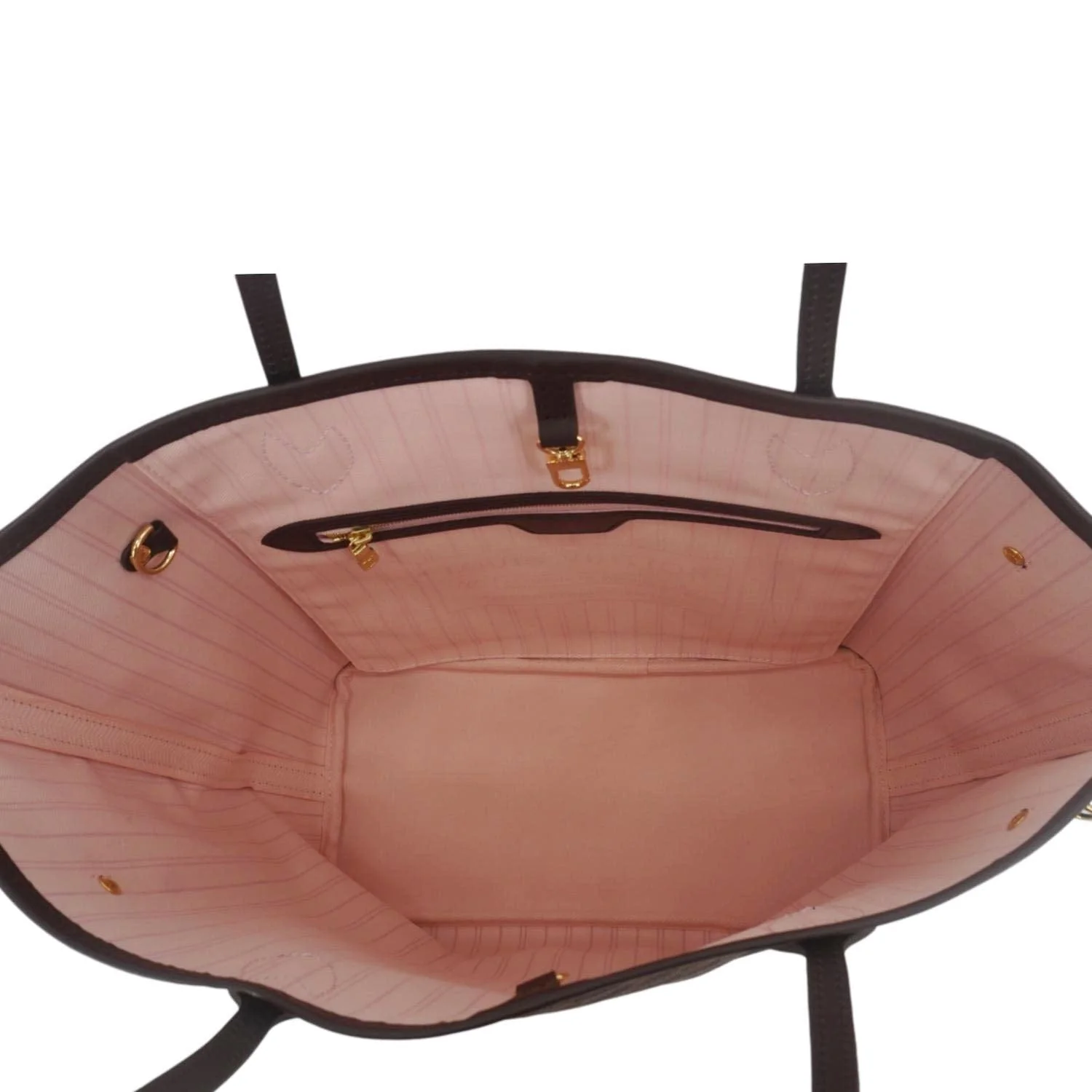 LOUIS VUITTON Neverfull MM Damier Ebene Shoulder Bag Rose Ballerine - Image 12