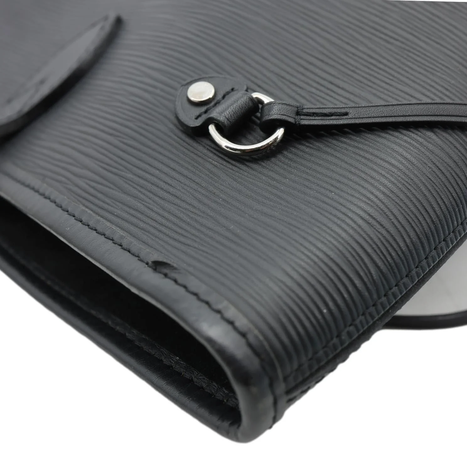 LOUIS VUITTON Neverfull MM Epi Leather Tote Shoulder Bag Black - Image 6