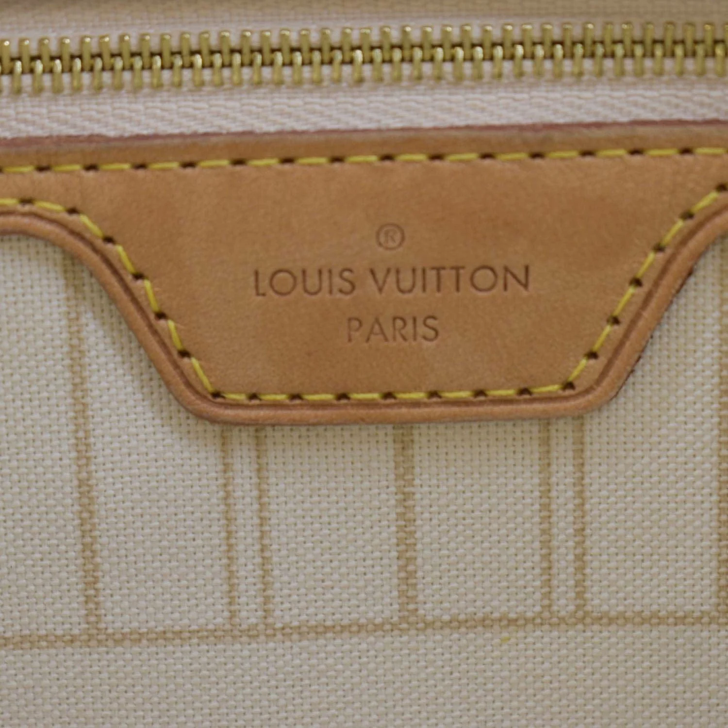 LOUIS VUITTON Neverfull MM Damier Azur Shoulder Bag White - Image 12