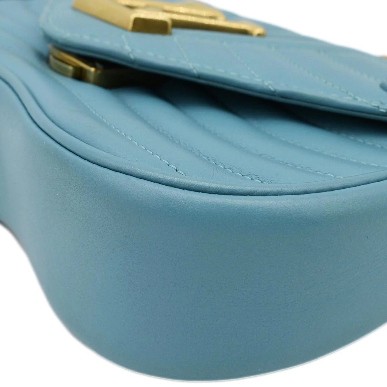 LOUIS VUITTON New Wave PM Leather Shoulder Bag Blue - Image 8