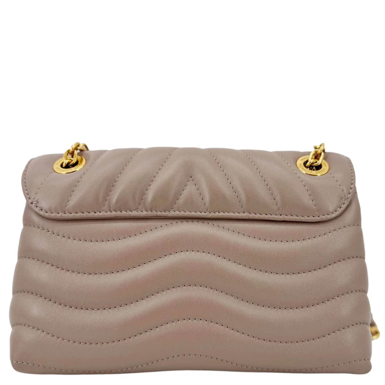 LOUIS VUITTON New Wave Chain MM Calfskin Leather Shoulder Bag Beige - Image 5