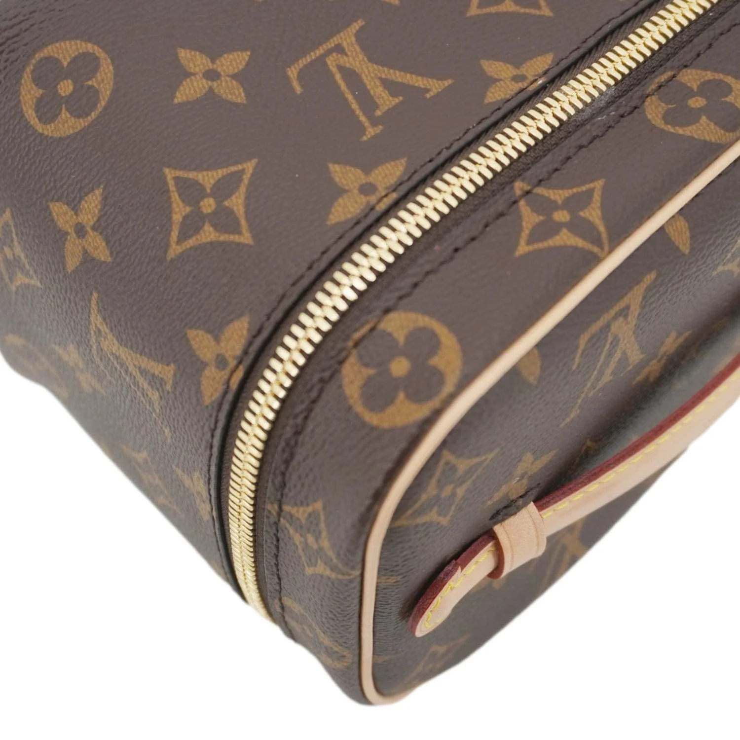 LOUIS VUITTON Nice Mini Monogram Canvas Toiletry Pouch Brown - Image 6