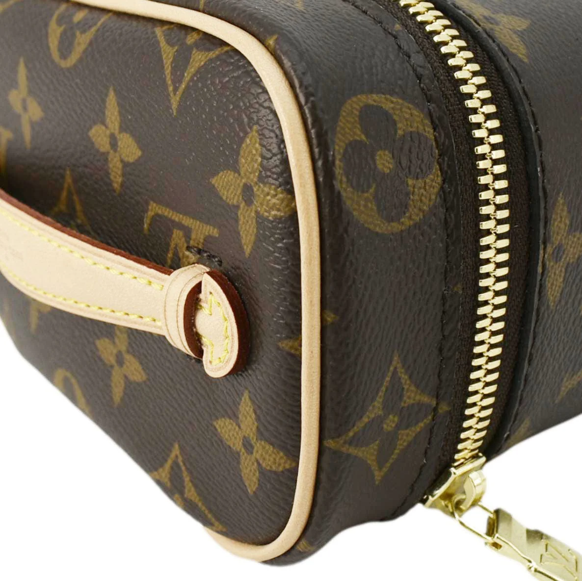 LOUIS VUITTON Nice Nano Monogram Canvas Toiletry Pouch Brown - Image 6