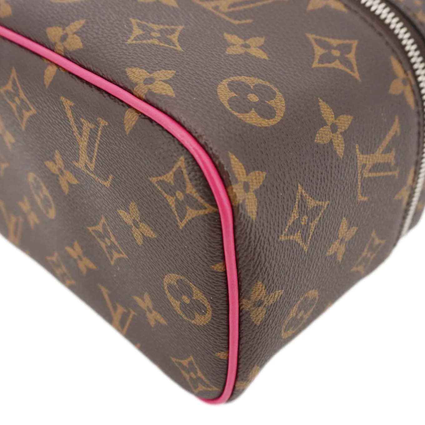 LOUIS VUITTON Nice Mini Monogram Macassar Canvas Toiletry Pouch Pondichery Pink - Image 9