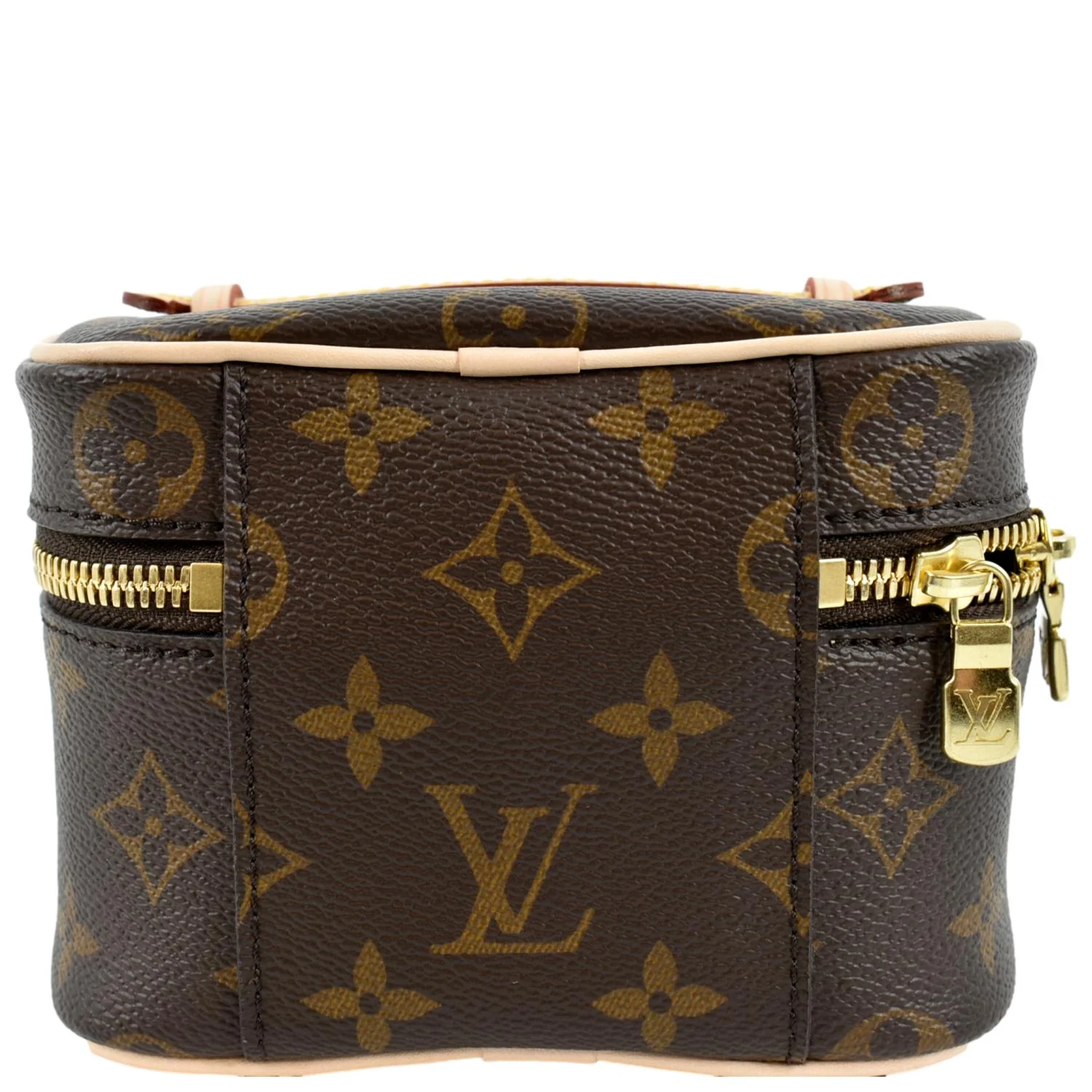 LOUIS VUITTON Nice Nano Monogram Canvas Toiletry Pouch Brown - Image 5