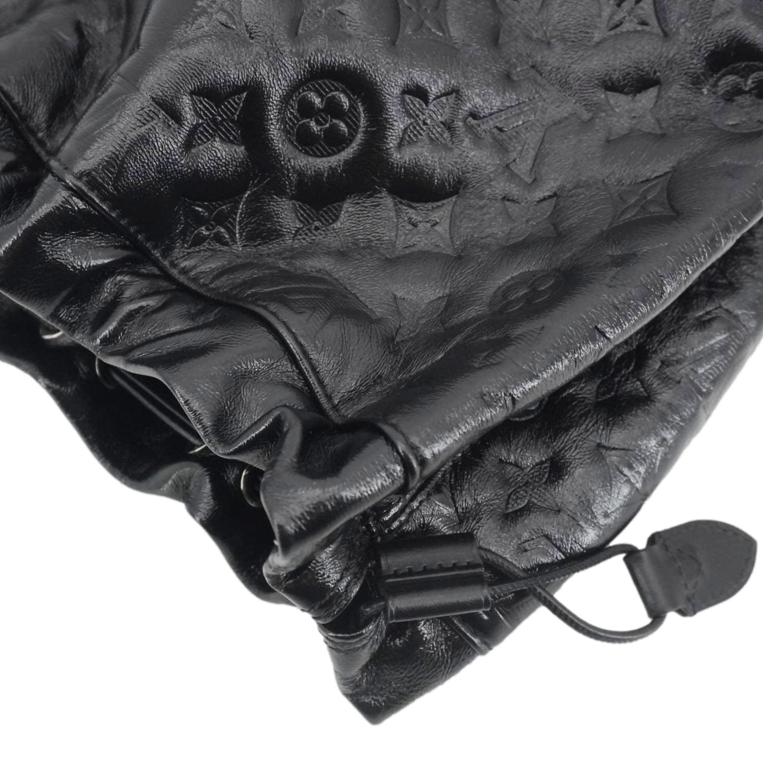 LOUIS VUITTON Noe Trunk PM Lambskin Leather Shoulder Bag Black - Image 9