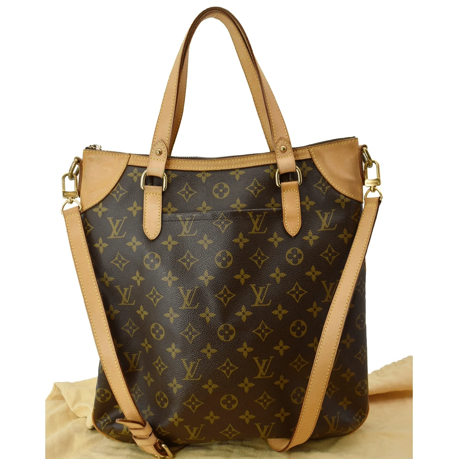 LOUIS VUITTON Odeon GM Monogram Canvas Shoulder Bag Brown - Image 3