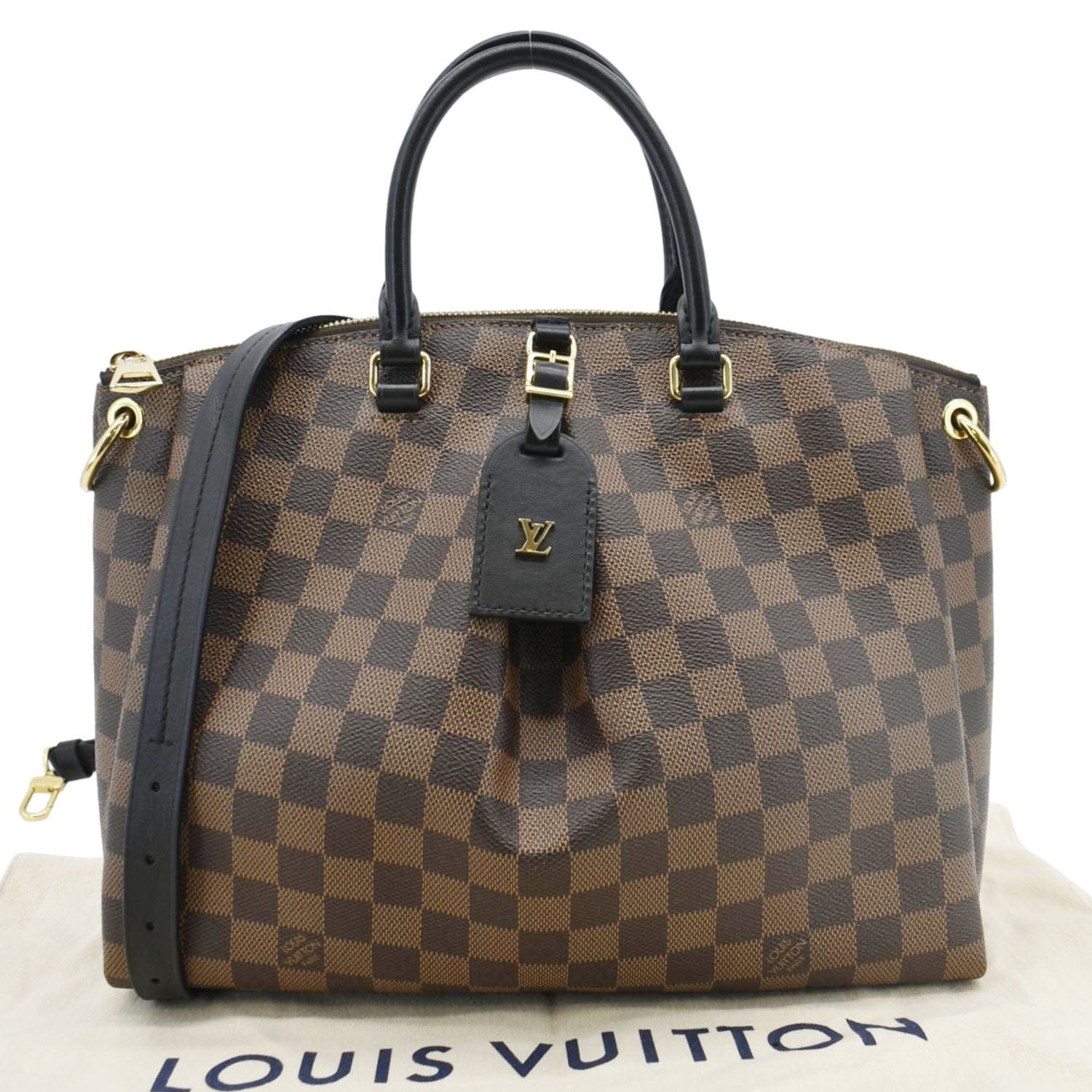 LOUIS VUITTON Odeon MM Damier Ebene Tote Bag Black - Image 3