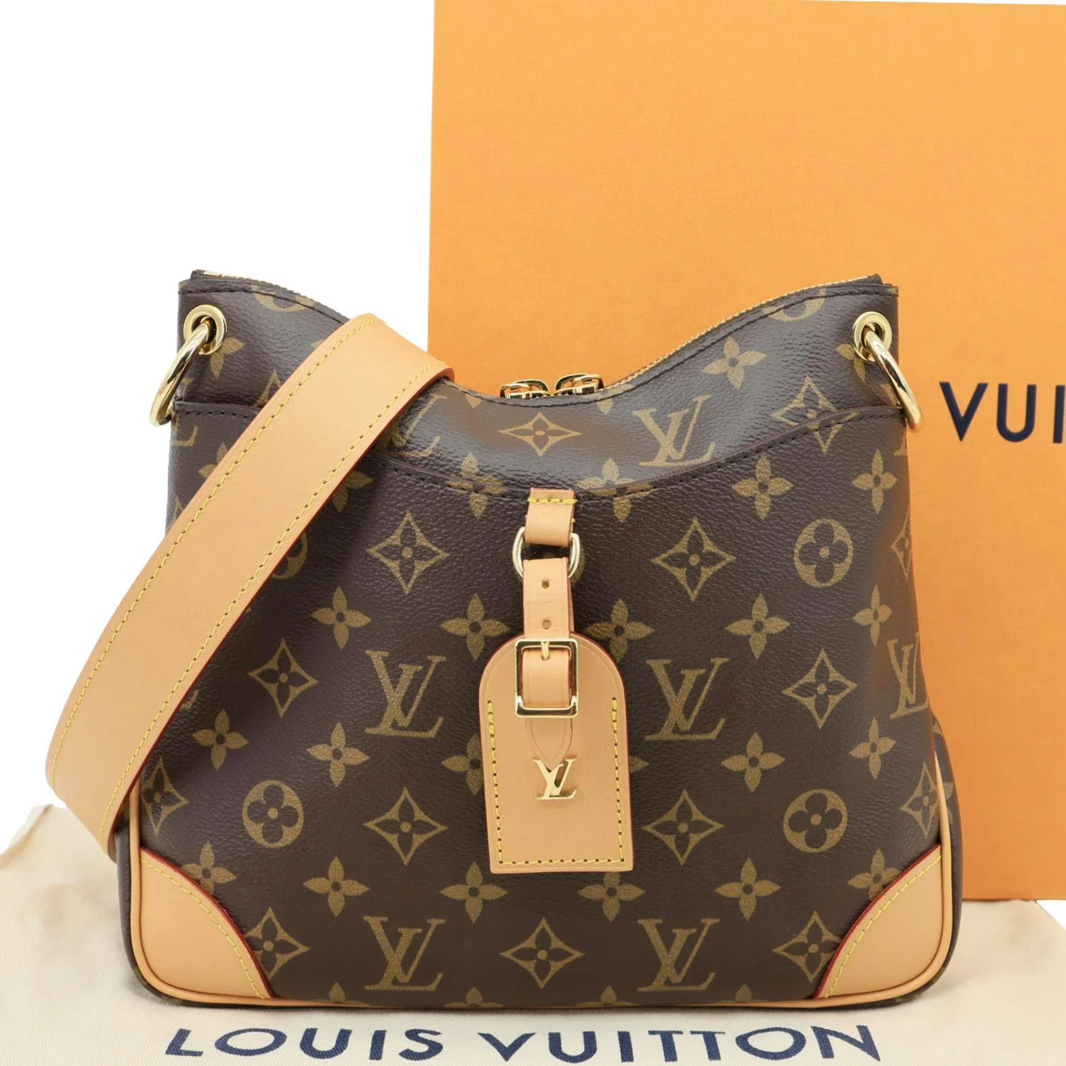LOUIS VUITTON Odeon NM PM Monogram Canvas Shoulder Bag Brown - Image 3
