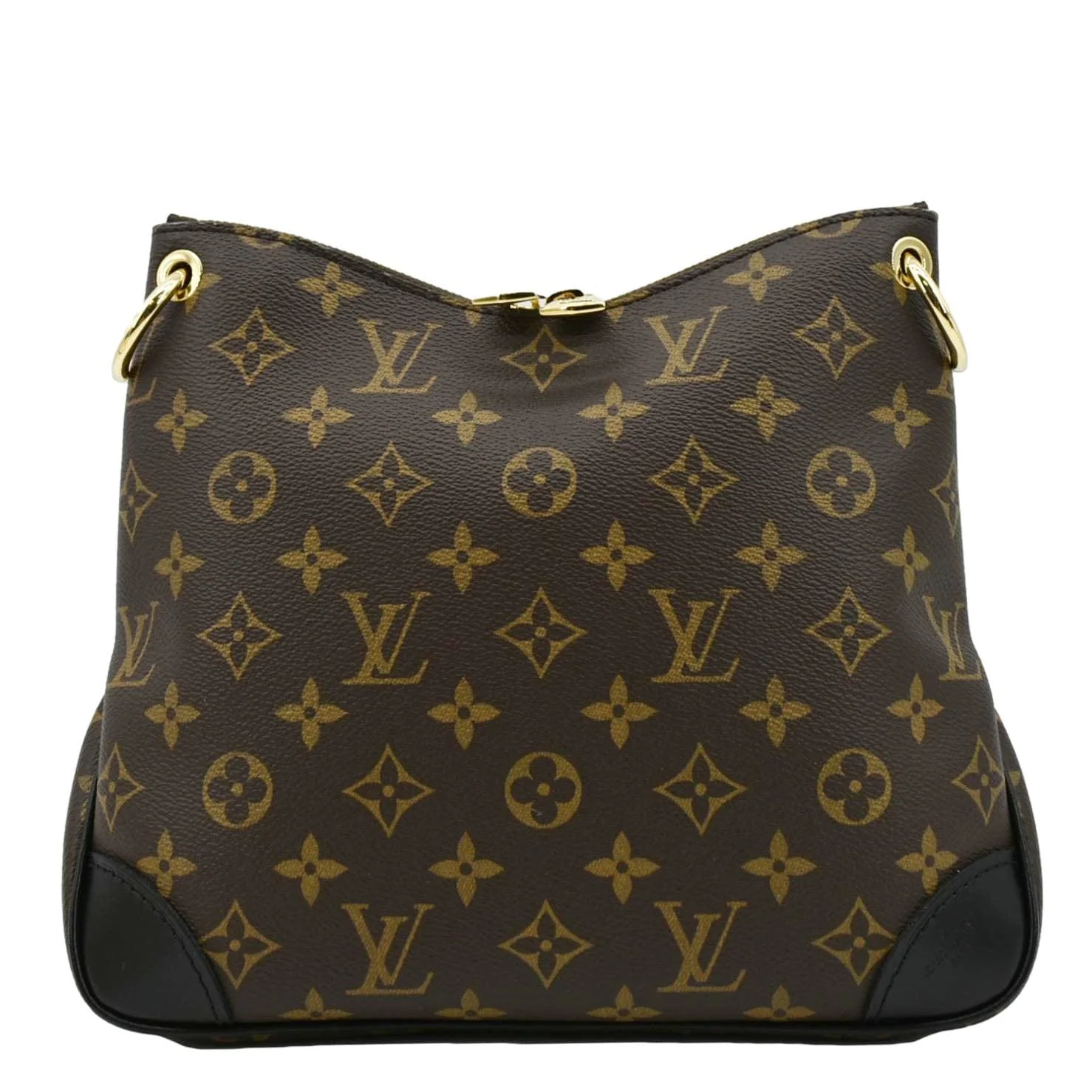 LOUIS VUITTON Odeon NM PM Monogram Canvas Shoulder Bag Black/Brown - Image 4