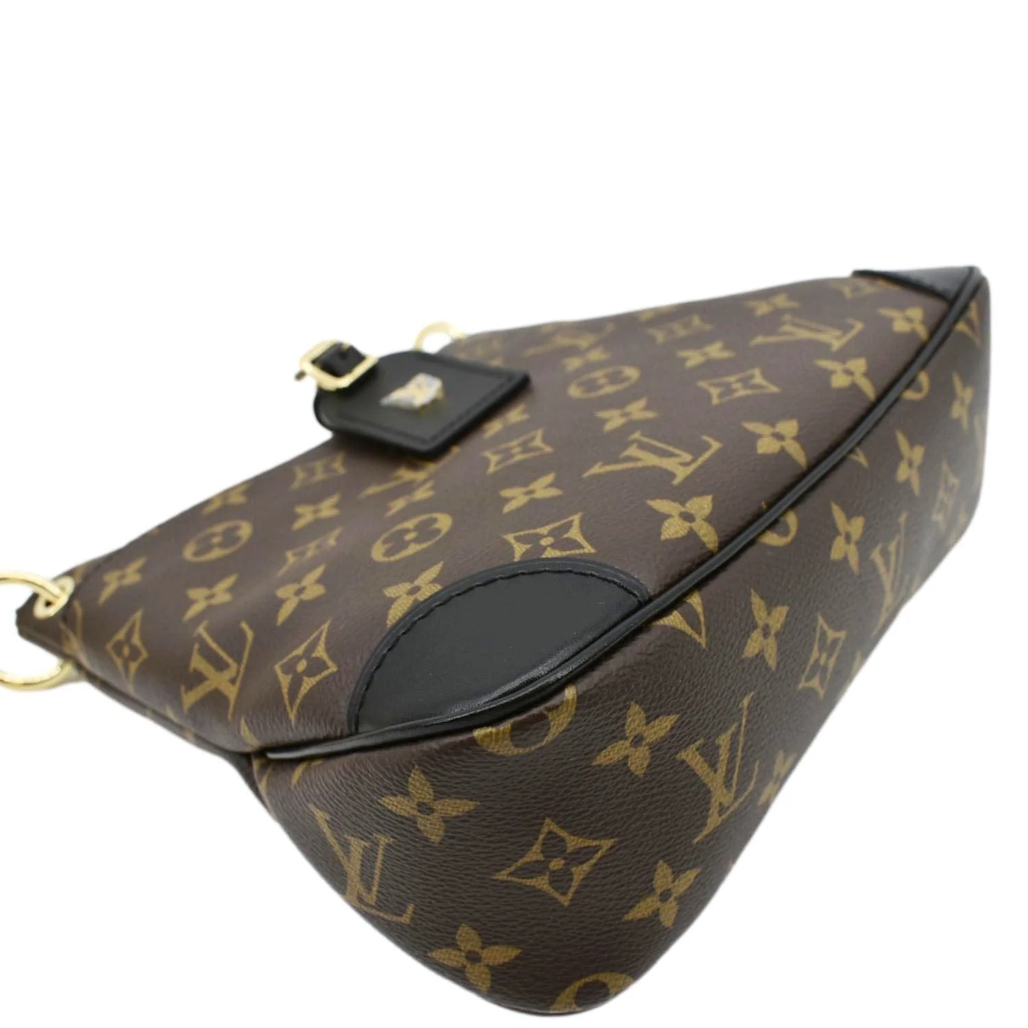 LOUIS VUITTON Odeon NM PM Monogram Canvas Shoulder Bag Black/Brown - Image 9