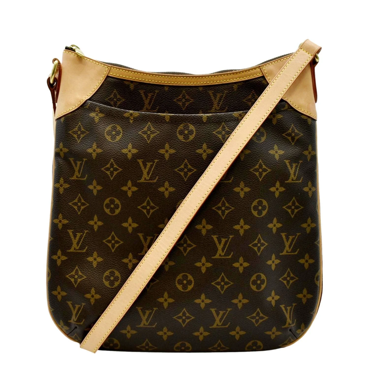 LOUIS VUITTON Odeon MM Monogram Canvas Crossbody Bag Brown - Image 4