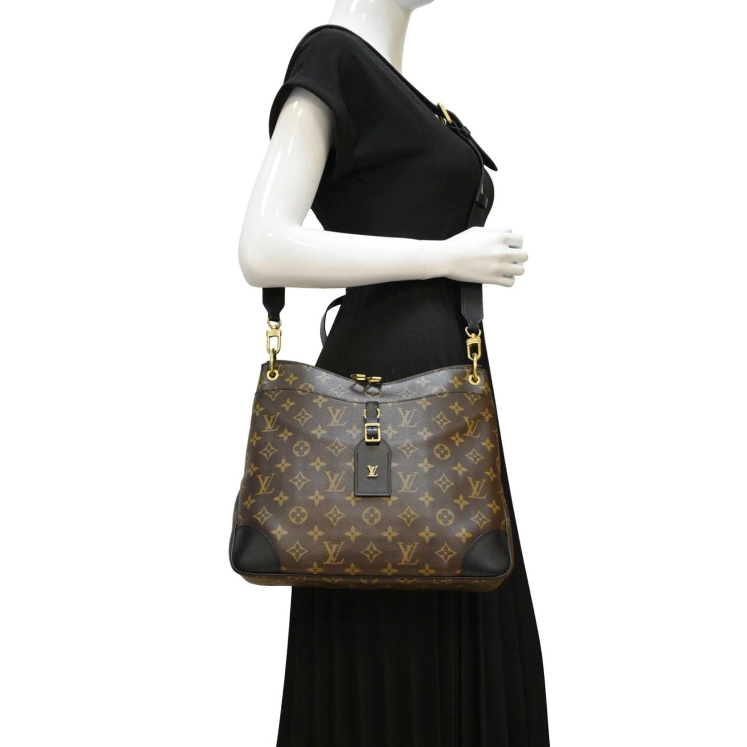 LOUIS VUITTON Odeon MM Monogram Canvas Shoulder Bag Brown - Image 2