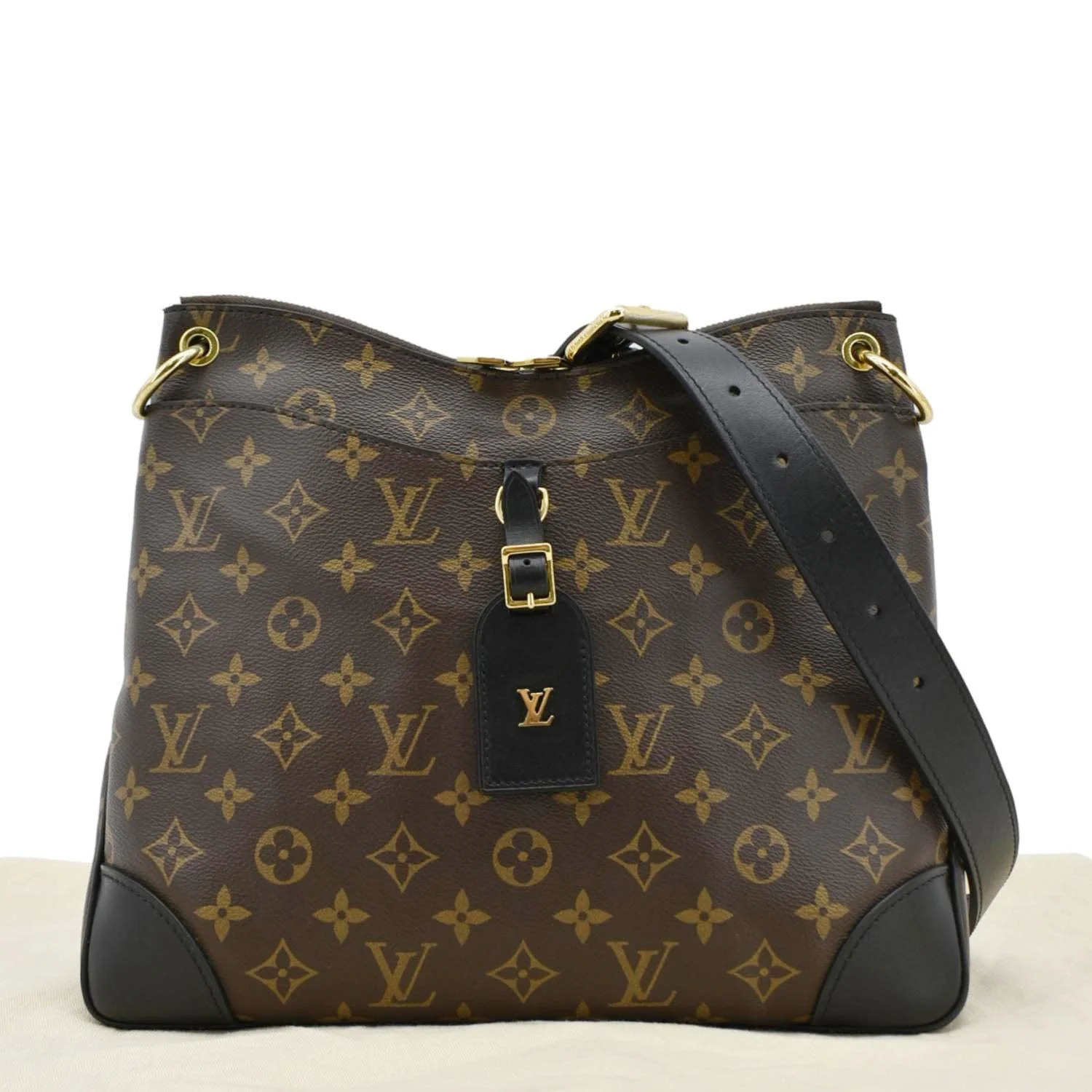 LOUIS VUITTON Odeon MM Monogram Canvas Shoulder Bag Brown - Image 3